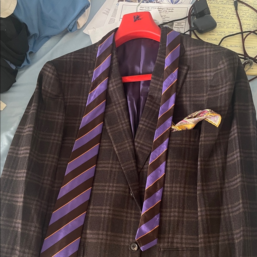 Isaia Purple Lined Sport Coat